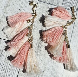 Tassel Earrings with Gold Accents